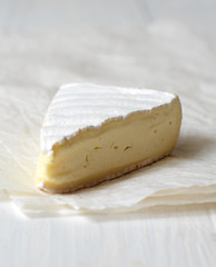 Image showing A Slice of Fresh Brie cheese