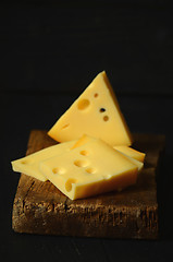 Image showing Pieces of swiss cheese