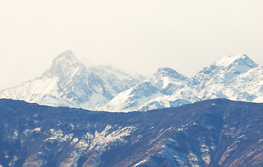 Image showing View of Italian Alps in Aosta Valley, Italy