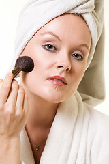 Image showing Make up application