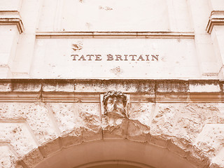 Image showing Retro looking Tate Britain in London