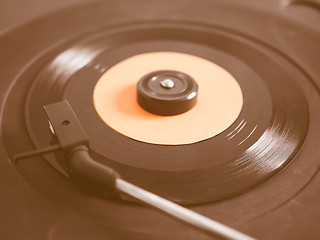 Image showing  Vinyl record on turntable vintage