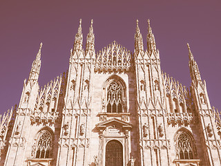 Image showing Milan Cathedral vintage