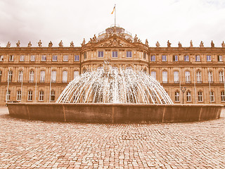 Image showing Neues Schloss (New Castle) Stuttgart vintage