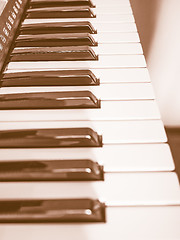 Image showing  Music keyboard vintage