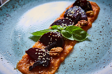 Image showing beets with pumpkin puree