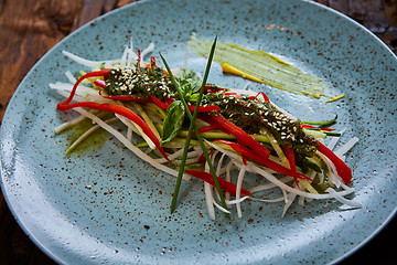 Image showing Healthy organic salad  with vegetables assorted. 