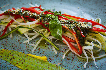 Image showing Healthy organic salad  with vegetables assorted. 