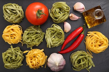 Image showing Tagliatelle pasta.