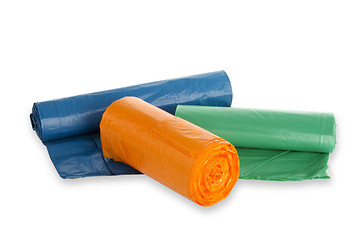 Image showing Rolls of trash bags