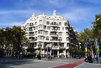 Image showing Casa Mila by Antoni Gaudi