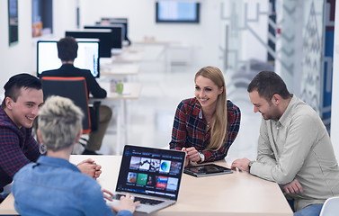 Image showing startup business team on meeting at modern office