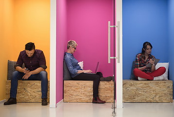 Image showing group of business people in creative working  space