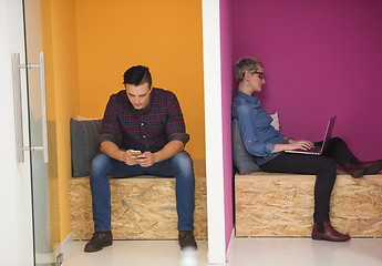 Image showing group of business people in creative working  space