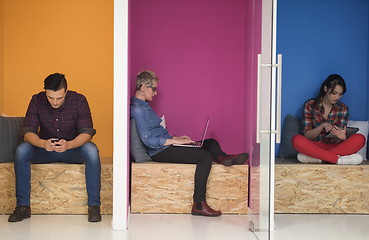 Image showing group of business people in creative working  space