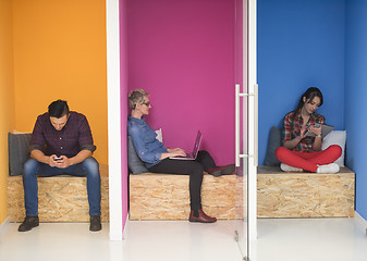 Image showing group of business people in creative working  space