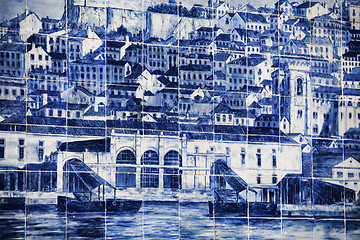 Image showing Vintage tiles from Lisbon, Portugal.