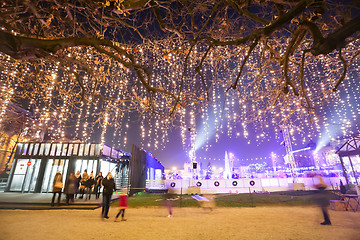 Image showing Ornate treetop at advent time