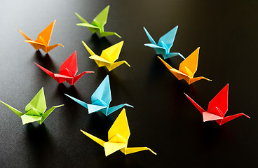 Image showing origami crane birds