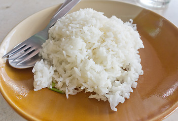 Image showing steamed rice in plate