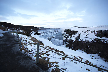 Image showing Waterfall Gullfoss in Iceland