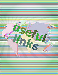Image showing SEO web design concept: useful links on digital background vector illustration