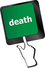 Image showing death button on computer keyboard pc key