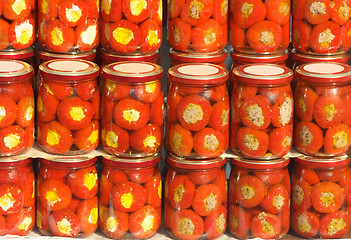 Image showing Canned peppers