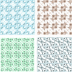 Image showing Elegant seamless pattern set, pattern fills, background, surface textures vector background