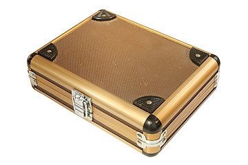 Image showing brown tool box over white