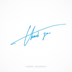 Image showing Thank You calligraphy. Vector illustration.