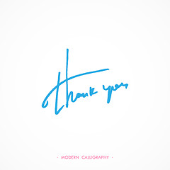 Image showing Thank You calligraphy. Vector illustration.