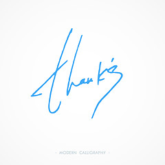 Image showing Thank You calligraphy. Vector illustration.