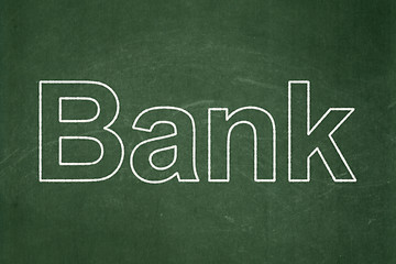 Image showing Currency concept: Bank on chalkboard background