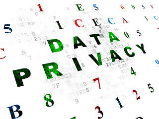 Image showing Privacy concept: Data Privacy on Digital background