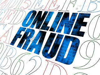 Image showing Privacy concept: Online Fraud on Digital background