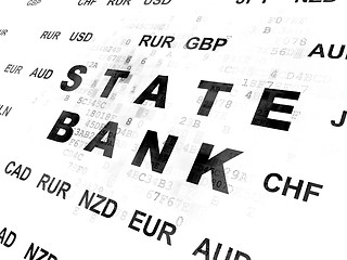 Image showing Currency concept: State Bank on Digital background