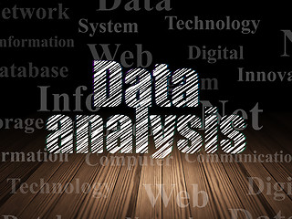 Image showing Data concept: Data Analysis in grunge dark room