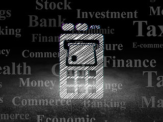 Image showing Money concept: ATM Machine in grunge dark room