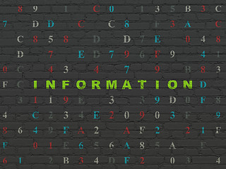 Image showing Information concept: Information on wall background