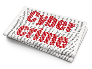 Image showing Safety concept: Cyber Crime on Newspaper background