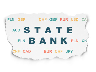 Image showing Currency concept: State Bank on Torn Paper background