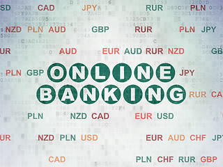 Image showing Banking concept: Online Banking on Digital Paper background