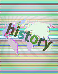 Image showing Time concept: history on digital background vector illustration