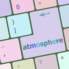 Image showing Keyboard with enter button, atmosphere word on it vector illustration