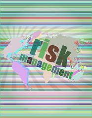 Image showing Management concept: words Risk management on digital screen vector illustration