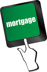 Image showing Keyboard with single button showing the word mortgage