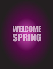 Image showing Welcome Spring Holiday Card. Welcome Spring Vector. Welcome Spring background. Spring Holiday Graphic. Welcome Spring Art. Spring Holiday Drawing