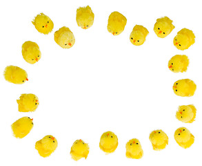 Image showing Easter chicks standing In a square