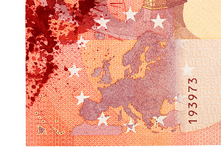 Image showing New ten euro banknote, close-up